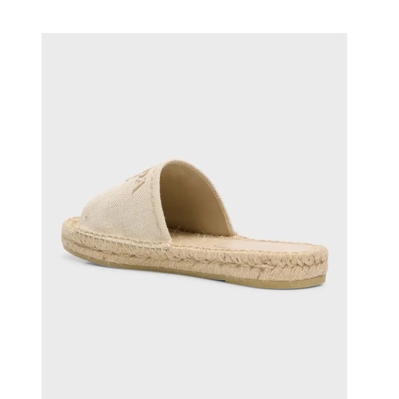 Prada Calzature Donna Embroidered Linen Espadrilles - Picture 5 of 7